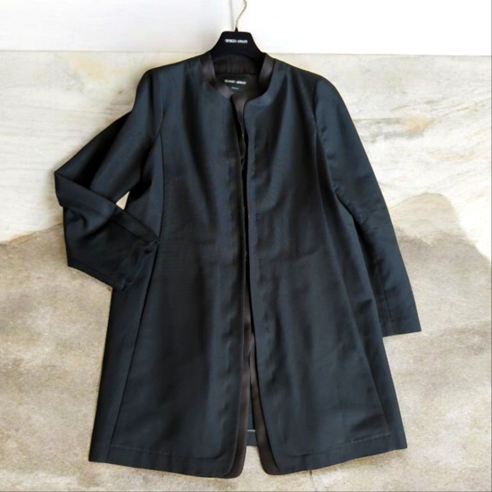 Giorgio Armani Midnight Black Long Blazer